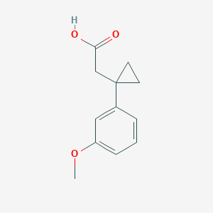 molecular formula C12H14O3 B2978976 2-[1-(3-甲氧基苯基)环丙基]乙酸 CAS No. 1226202-64-7