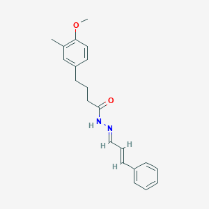 molecular formula C21H24N2O2 B297898 4-(4-methoxy-3-methylphenyl)-N'-[(1E,2E)-3-phenylprop-2-en-1-ylidene]butanehydrazide 