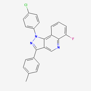 molecular formula C23H15ClFN3 B2978980 1-(4-氯苯基)-6-氟-3-(4-甲基苯基)-1H-吡唑并[4,3-c]喹啉 CAS No. 932540-42-6