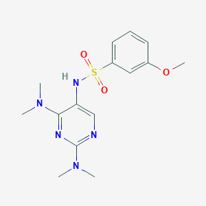 molecular formula C15H21N5O3S B2979005 N-(2,4-bis(dimethylamino)pyrimidin-5-yl)-3-methoxybenzenesulfonamide CAS No. 1797224-83-9