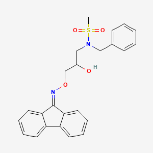 molecular formula C24H24N2O4S B2979008 N-benzyl-N-[3-(fluoren-9-ylideneamino)oxy-2-hydroxypropyl]methanesulfonamide CAS No. 797776-09-1