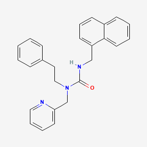 molecular formula C26H25N3O B2979013 3-(Naphthalen-1-ylmethyl)-1-phenethyl-1-(pyridin-2-ylmethyl)urea CAS No. 1334374-91-2