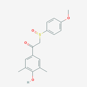 molecular formula C17H18O4S B2979024 1-(4-羟基-3,5-二甲苯基)-2-[(4-甲氧苯基)亚磺酰基]-1-乙酮 CAS No. 339100-54-8
