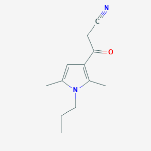 molecular formula C12H16N2O B2979027 3-(2,5-dimethyl-1-propyl-1H-pyrrol-3-yl)-3-oxopropanenitrile CAS No. 730950-98-8