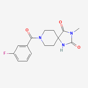 molecular formula C15H16FN3O3 B2979035 8-(3-Fluorobenzoyl)-3-methyl-1,3,8-triazaspiro[4.5]decane-2,4-dione CAS No. 1021073-58-4