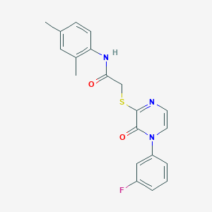 N-(2,4-dimethylphenyl)-2-((4-(3-fluorophenyl)-3-oxo-3,4-dihydropyrazin-2-yl)thio)acetamide
