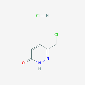 molecular formula C5H6Cl2N2O B2979052 3-(Chloromethyl)-1H-pyridazin-6-one;hydrochloride CAS No. 2243510-28-1