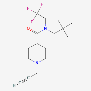 molecular formula C16H25F3N2O B2979079 N-(2,2-dimethylpropyl)-1-(prop-2-yn-1-yl)-N-(2,2,2-trifluoroethyl)piperidine-4-carboxamide CAS No. 1355888-81-1
