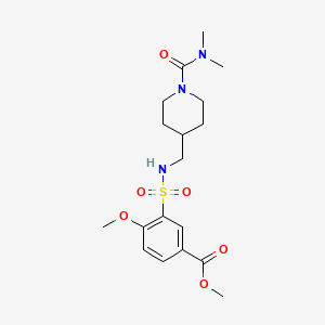 methyl 3-(N-((1-(dimethylcarbamoyl)piperidin-4-yl)methyl)sulfamoyl)-4-methoxybenzoate