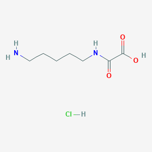 molecular formula C7H15ClN2O3 B2979104 2-(5-Aminopentylamino)-2-oxoacetic acid;hydrochloride CAS No. 2567503-27-7