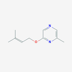 molecular formula C10H14N2O B2979107 2-Methyl-6-(3-methylbut-2-enoxy)pyrazine CAS No. 2380145-57-1