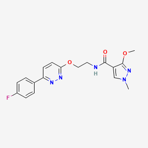 N-(2-((6-(4-fluorophenyl)pyridazin-3-yl)oxy)ethyl)-3-methoxy-1-methyl-1H-pyrazole-4-carboxamide