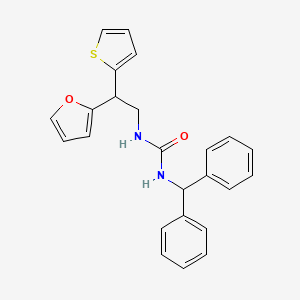 molecular formula C24H22N2O2S B2979110 1-(二苯甲基)-3-[2-(呋喃-2-基)-2-(噻吩-2-基)乙基]脲 CAS No. 2097919-14-5