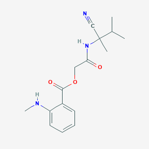 molecular formula C16H21N3O3 B2979115 [(1-Cyano-1,2-dimethylpropyl)carbamoyl]methyl 2-(methylamino)benzoate CAS No. 877827-69-5