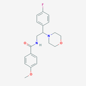 molecular formula C20H23FN2O3 B2979122 N-(2-(4-fluorophenyl)-2-morpholinoethyl)-4-methoxybenzamide CAS No. 940847-53-0