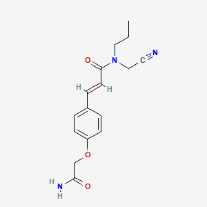 molecular formula C16H19N3O3 B2979133 (E)-3-[4-(2-氨基-2-氧代乙氧基)苯基]-N-(氰甲基)-N-丙基丙-2-烯酰胺 CAS No. 1356808-04-2