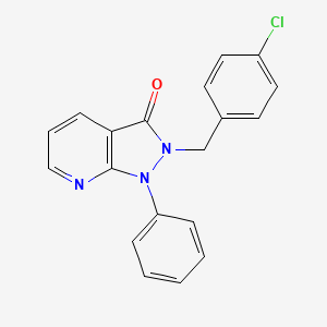 molecular formula C19H14ClN3O B2979147 2-(4-氯苄基)-1-苯基-1,2-二氢-3H-吡唑并[3,4-b]吡啶-3-酮 CAS No. 320419-92-9
