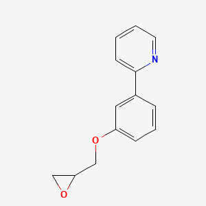molecular formula C14H13NO2 B2979155 2-[3-(Oxiran-2-ylmethoxy)phenyl]pyridine CAS No. 2411247-63-5