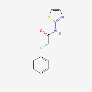 2-[(4-methylphenyl)sulfanyl]-N-(1,3-thiazol-2-yl)acetamide
