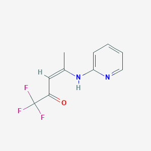 molecular formula C10H9F3N2O B2979166 1,1,1-三氟-4-(2-吡啶基氨基)-3-戊烯-2-酮 CAS No. 234112-39-1