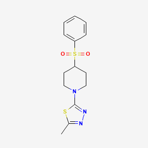 2-[4-(Benzenesulfonyl)piperidin-1-yl]-5-methyl-1,3,4-thiadiazole