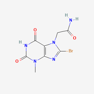 molecular formula C8H8BrN5O3 B2979180 2-(8-溴-3-甲基-2,6-二氧嘌呤-7-基)乙酰胺 CAS No. 331235-35-9