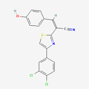 (Z)-2-(4-(3,4-dichlorophenyl)thiazol-2-yl)-3-(4-hydroxyphenyl)acrylonitrile