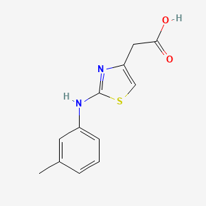 molecular formula C12H12N2O2S B2979190 (2-m-Tolylamino-thiazol-4-yl)-acetic acid CAS No. 335398-76-0