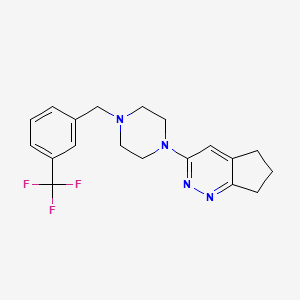molecular formula C19H21F3N4 B2979201 3-(4-(3-(trifluoromethyl)benzyl)piperazin-1-yl)-6,7-dihydro-5H-cyclopenta[c]pyridazine CAS No. 2034610-34-7