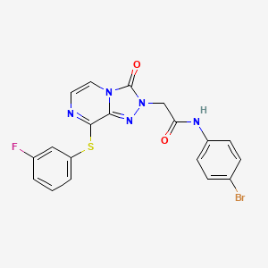 N-(4-bromophenyl)-2-{8-[(3-fluorophenyl)sulfanyl]-3-oxo-2H,3H-[1,2,4]triazolo[4,3-a]pyrazin-2-yl}acetamide