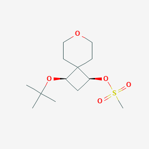 [(1R,3S)-1-[(2-Methylpropan-2-yl)oxy]-7-oxaspiro[3.5]nonan-3-yl] methanesulfonate