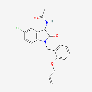 molecular formula C20H19ClN2O3 B2979211 N-(1-(2-(allyloxy)benzyl)-5-chloro-2-oxoindolin-3-yl)acetamide CAS No. 1008437-87-3