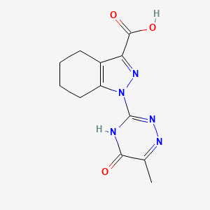molecular formula C12H13N5O3 B2979212 1-(6-methyl-5-oxo-4,5-dihydro-1,2,4-triazin-3-yl)-4,5,6,7-tetrahydro-1H-indazole-3-carboxylic acid CAS No. 1017485-76-5