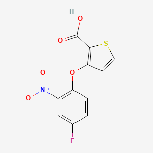 molecular formula C11H6FNO5S B2979220 3-(4-氟-2-硝基苯氧基)-2-噻吩甲酸 CAS No. 303152-17-2