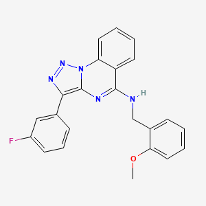 molecular formula C23H18FN5O B2979232 3-(3-fluorophenyl)-N-(2-methoxybenzyl)[1,2,3]triazolo[1,5-a]quinazolin-5-amine CAS No. 902484-00-8