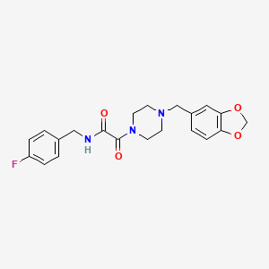 2-(4-(benzo[d][1,3]dioxol-5-ylmethyl)piperazin-1-yl)-N-(4-fluorobenzyl)-2-oxoacetamide