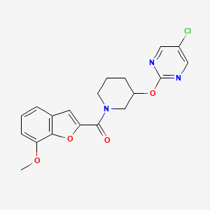 (3-((5-Chloropyrimidin-2-yl)oxy)piperidin-1-yl)(7-methoxybenzofuran-2-yl)methanone