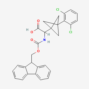 2-[3-(2,6-Dichlorophenyl)-1-bicyclo[1.1.1]pentanyl]-2-(9H-fluoren-9-ylmethoxycarbonylamino)acetic acid