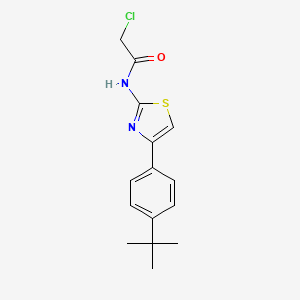 molecular formula C15H17ClN2OS B2979256 N-[4-(4-tert-butylphenyl)-1,3-thiazol-2-yl]-2-chloroacetamide CAS No. 546064-41-9