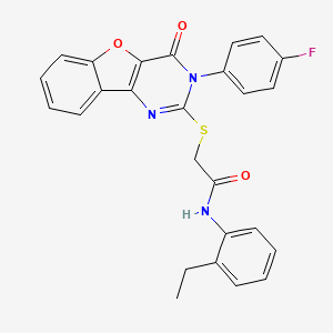 N-(2-ethylphenyl)-2-((3-(4-fluorophenyl)-4-oxo-3,4-dihydrobenzofuro[3,2-d]pyrimidin-2-yl)thio)acetamide
