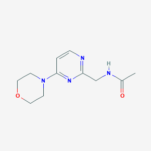 molecular formula C11H16N4O2 B2979258 N-((4-吗啉嘧啶-2-基)甲基)乙酰胺 CAS No. 1796963-00-2