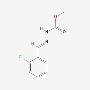 molecular formula C9H9ClN2O2 B2979261 2-[(E)-(2-氯苯基)亚甲基]-1-肼基甲酸甲酯 CAS No. 200280-89-3