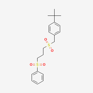 molecular formula C20H26O4S2 B2979265 (3-{[4-(Tert-butyl)benzyl]sulfonyl}propyl)(dioxo)phenyl-lambda~6~-sulfane CAS No. 339011-16-4