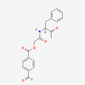 [2-Oxo-2-[(3-oxo-1-phenylbutan-2-yl)amino]ethyl] 4-formylbenzoate