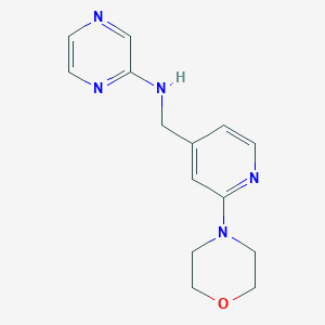molecular formula C14H17N5O B2979290 N-((2-morpholinopyridin-4-yl)methyl)pyrazin-2-amine CAS No. 2320574-67-0