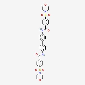 4-morpholin-4-ylsulfonyl-N-[4-[4-[(4-morpholin-4-ylsulfonylbenzoyl)amino]phenyl]phenyl]benzamide