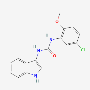 molecular formula C16H14ClN3O2 B2979307 1-(5-chloro-2-methoxyphenyl)-3-(1H-indol-3-yl)urea CAS No. 899947-08-1