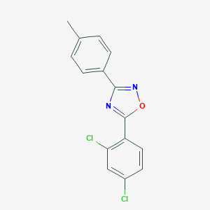 molecular formula C15H10Cl2N2O B297931 5-(2,4-Dichlorophenyl)-3-(4-methylphenyl)-1,2,4-oxadiazole 