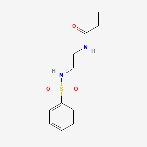 N-[2-(benzenesulfonamido)ethyl]prop-2-enamide