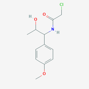molecular formula C12H16ClNO3 B2979319 2-Chloro-N-[2-hydroxy-1-(4-methoxyphenyl)propyl]acetamide CAS No. 2411302-97-9